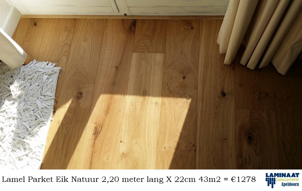 Lamel parket eik natuur meter lang cm m u ac