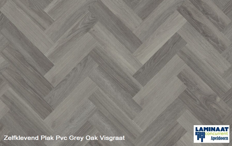 49,06m2 Zelfklevend Plak Pvc Visgraat Grey Oak 22 = €586 - Laminaat Concurrent