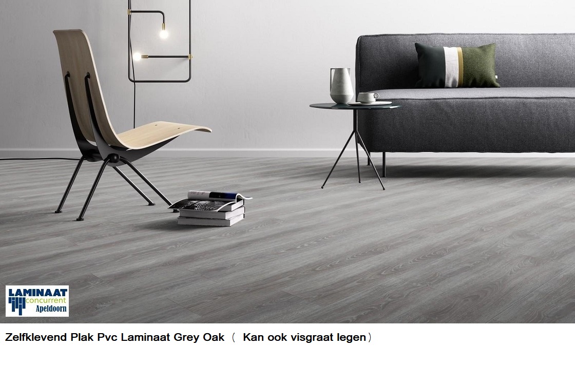 fabriek helemaal Nietje Zelfklevend Plak Pvc laminaat Grey Oak - Laminaat Concurrent