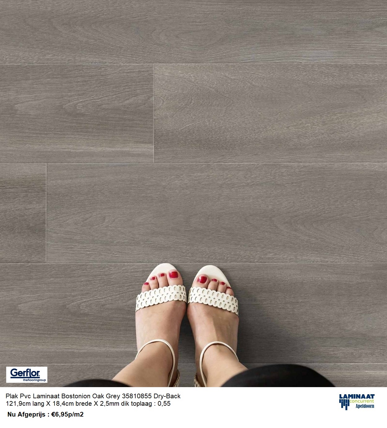 Plak Pvc Bostonian Oak Grey 35810855 Dry-Back €6,95p/m2