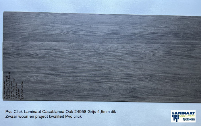 49m2 Pvc click Laminaat Casablanca Oak Grijs 28pak = €795 - Afbeelding 3