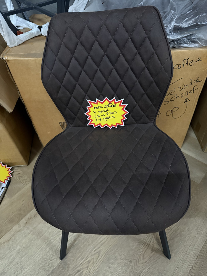 6 stuks Eetkamerstoel - SDC-980 Dark Coffee : €300 - Afbeelding 4