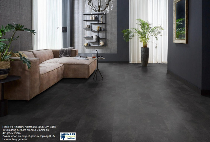 Plak Pvc Finsbury Anthracite 2026 Dry-Back €31,50p/m2