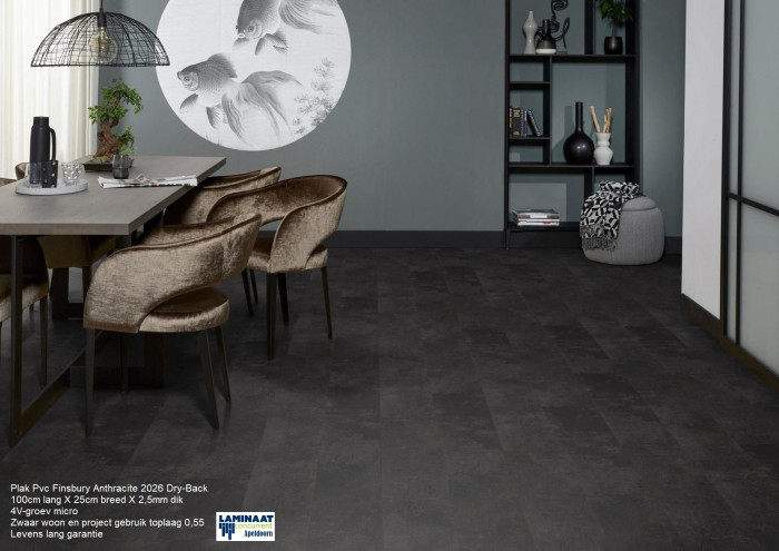 Plak Pvc Finsbury Anthracite 2026 Dry-Back €31,50p/m2 - Afbeelding 2