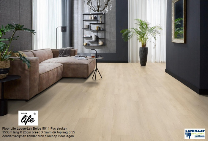 Floor Life Loose-Lay Beige Oak 5011 Pvc stroken - Afbeelding 2