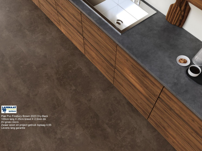 Plak Pvc Finsbury Brown 2023 Dry-Back €31,50p/m2 - Afbeelding 4