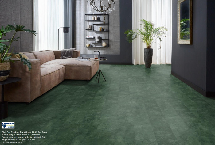 Plak Pvc Finsbury Dark Green 2031 Dry-Back €31,50p/m2 - Afbeelding 4