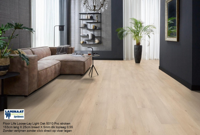 Floor Life Loose-Lay Light Oak 5010 Pvc stroken - Afbeelding 2