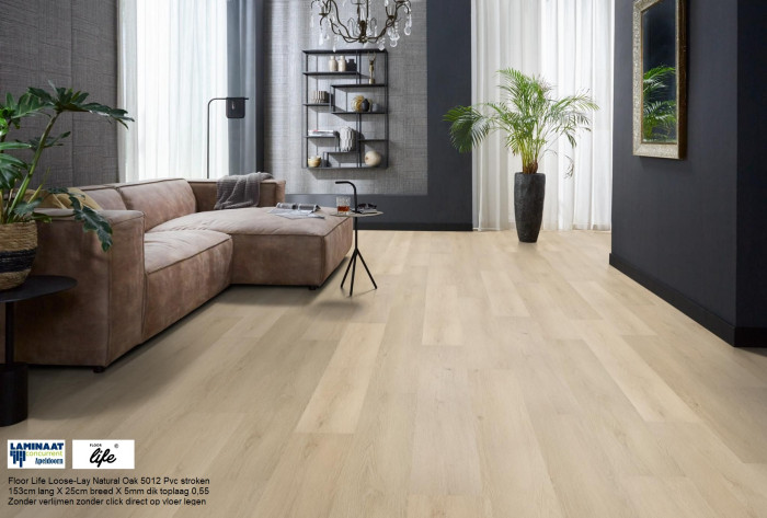 Floor Life Loose-Lay Natural Oak 5012 Pvc stroken - Afbeelding 2