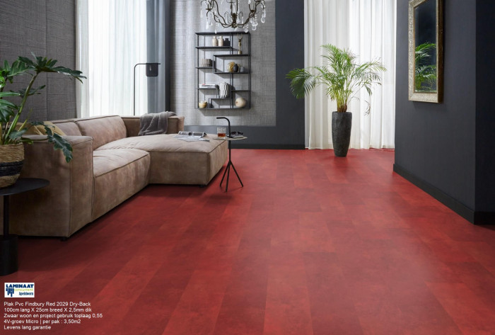 Plak Pvc Finsbury Red 2029 Dry-Back €31,50p/m2 - Afbeelding 6