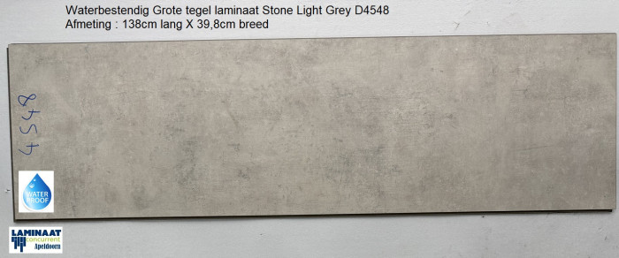 Waterbestendig Grote Tegel Laminaat Stone light Grey D4548 - Afbeelding 7