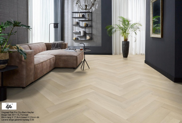 Visgraat XL Plak Pvc Beige Oak 3011 Mayfair - Afbeelding 2