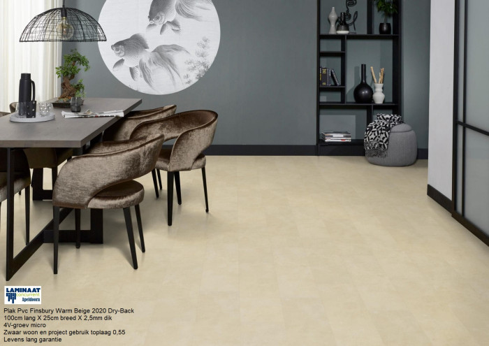 Plak Pvc Finsbury Warm Beige 2020 Dry-Back €31,50p/m2