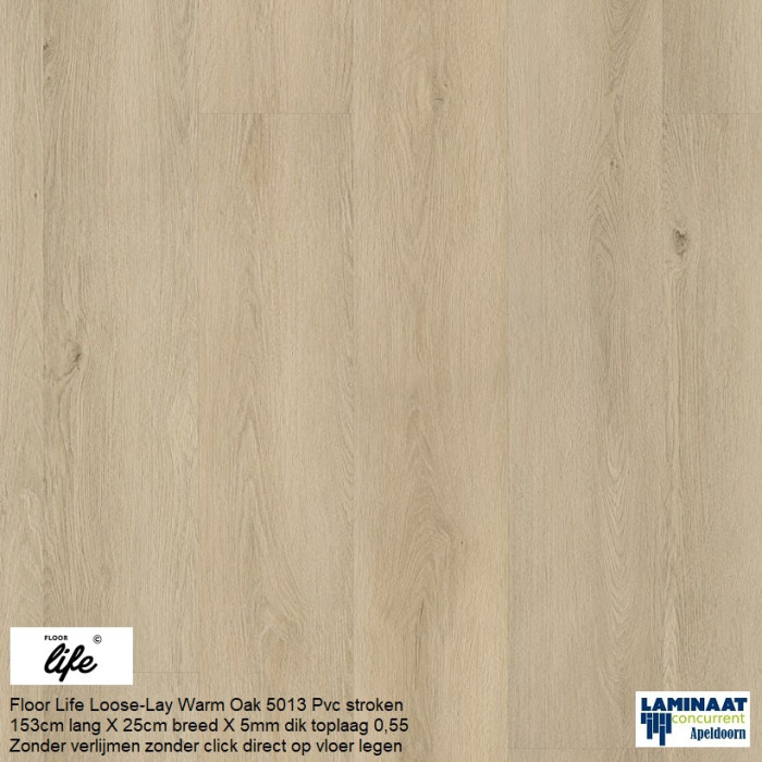 Floor Life Loose-Lay Warm Oak 5013 Pvc stroken