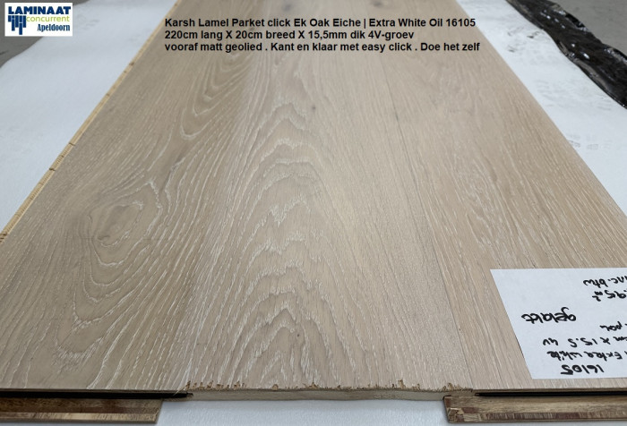 Lamel Parket click Oak Eiche | Extra White 16105 - Afbeelding 6