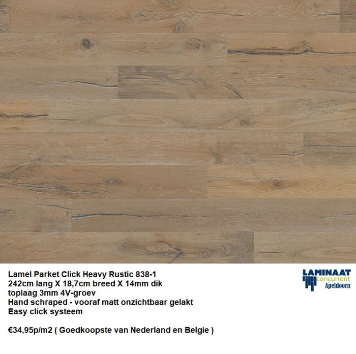 Lamel Parket click Angelwood Heavy Rustic 838-1 €34,95p/m2