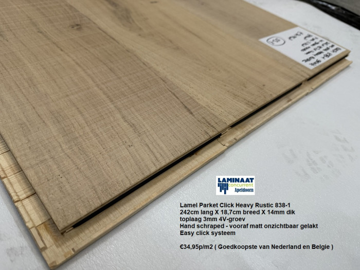 Lamel Parket click Angelwood Heavy Rustic 838-1 €34,95p/m2 - Afbeelding 6