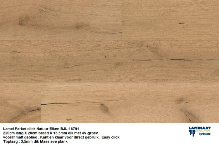 Lamel Parket click Oak Natural BJL-16791