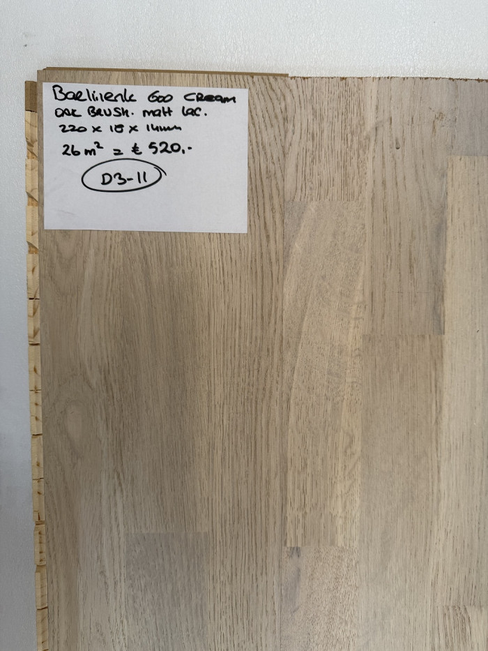 26m2 Lamel Parket click Oak Matt Lac. Cream 600 14mm = €520 - Afbeelding 3