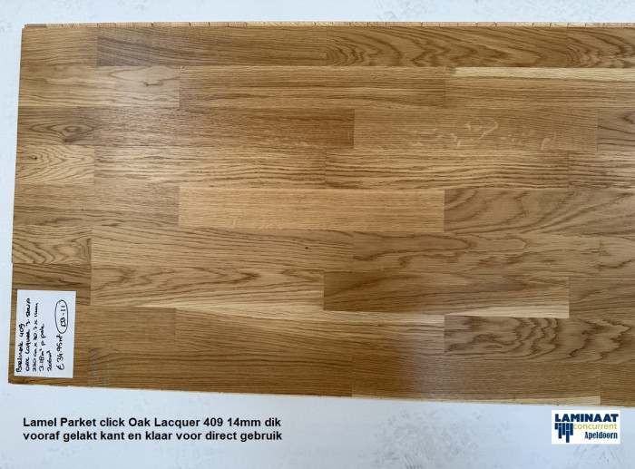 Lamel Parket Click Oak Lacquer 409 Natuur Eik €34,95p/m2 - Afbeelding 4