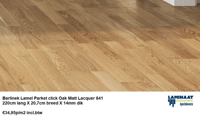 Lamel Parket click Oak Matt Lacquer Natuur 841 €34,95p/m2