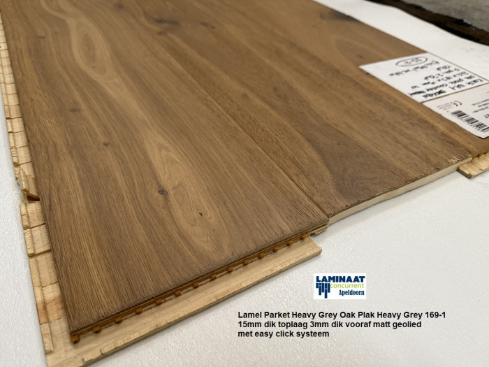 Lamel Parket click Oak Plank Heavy Grey 169-1 = €44,95m2 - Afbeelding 5