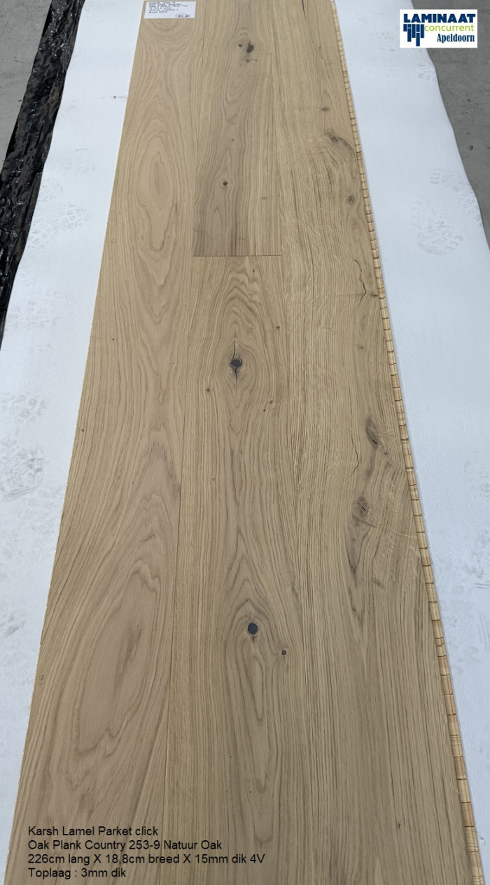 Lamel Parket click Oak Plank Country 253-9 15mm €44,95p/m2 - Afbeelding 3