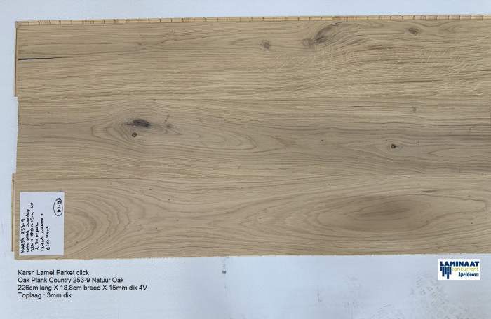 Lamel Parket click Oak Plank Country 253-9 15mm €44,95p/m2 - Afbeelding 4