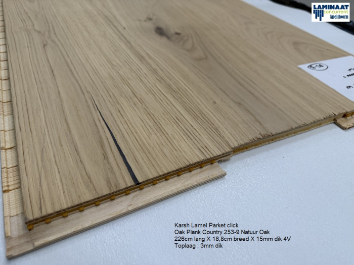 Lamel Parket click Oak Plank Country 253-9 15mm €44,95p/m2 - Afbeelding 5