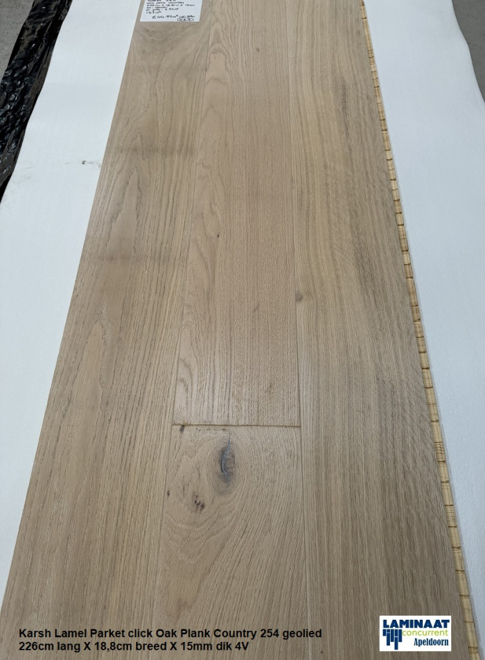 137m2 Lamel Parket click Oak Plank Country 254 15mm = €5473