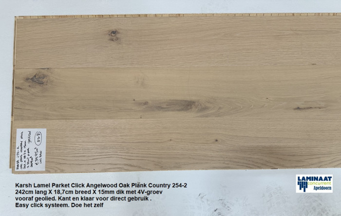 Lamel Parket click Angelwood Oak Plank Country 254-2 €39,95p/m2 - Afbeelding 4