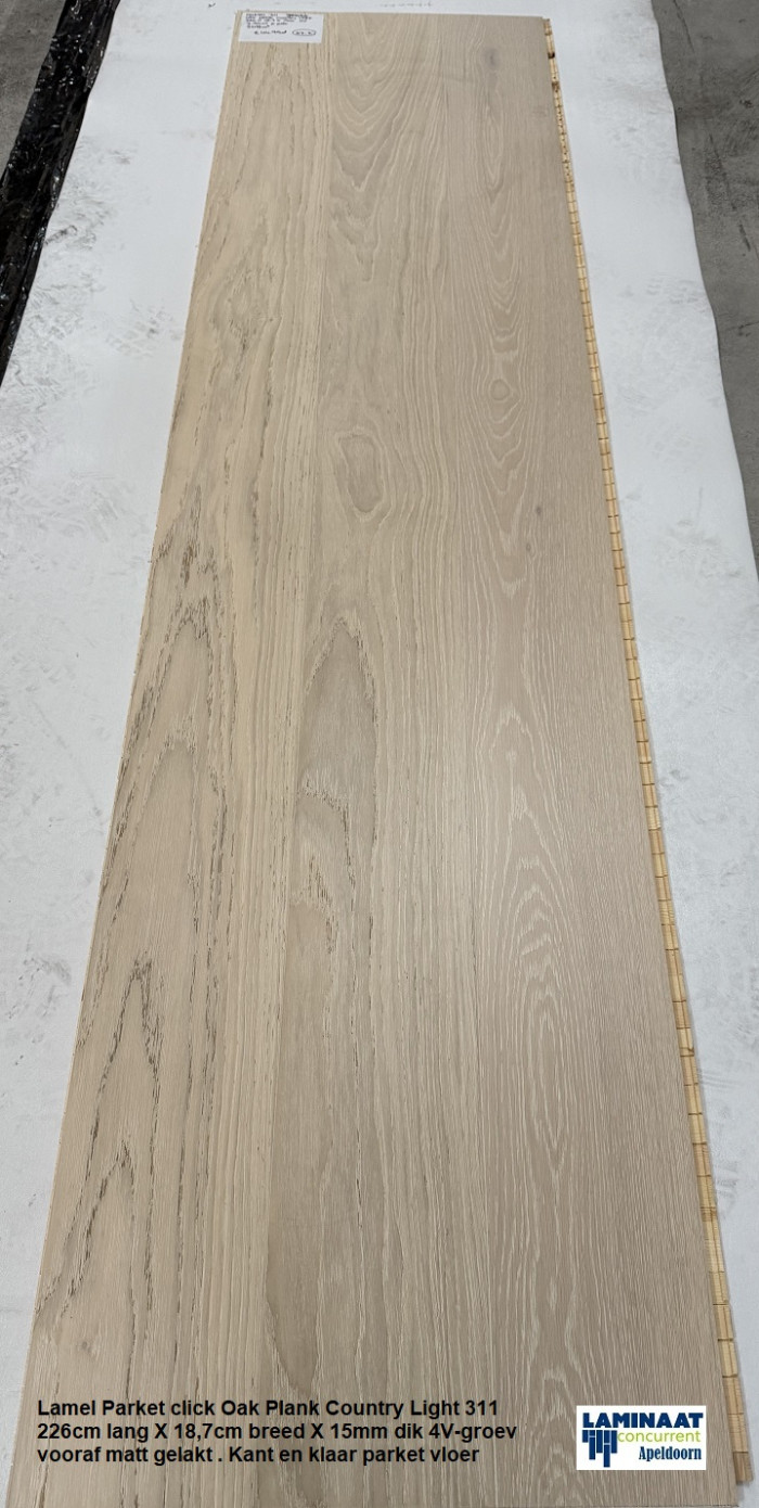 Lamel Parket click Oak Plank Country 311 15mm €44,95p/m2