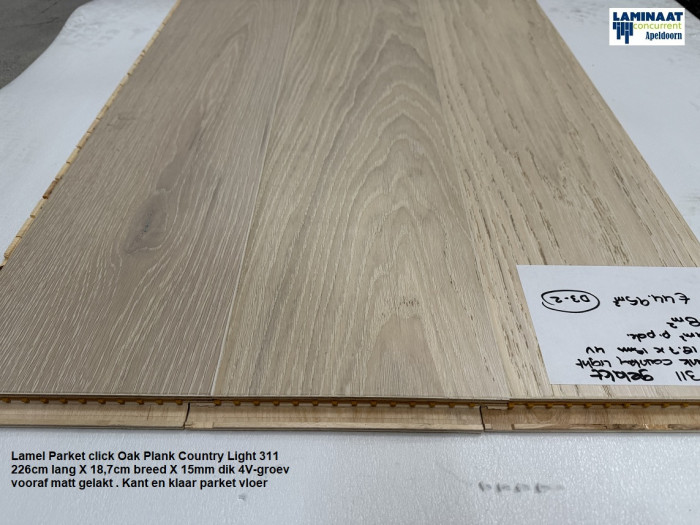 Lamel Parket click Oak Plank Country 311 15mm €44,95p/m2 - Afbeelding 4