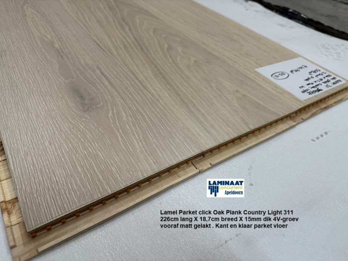 Lamel Parket click Oak Plank Country 311 15mm €44,95p/m2 - Afbeelding 6