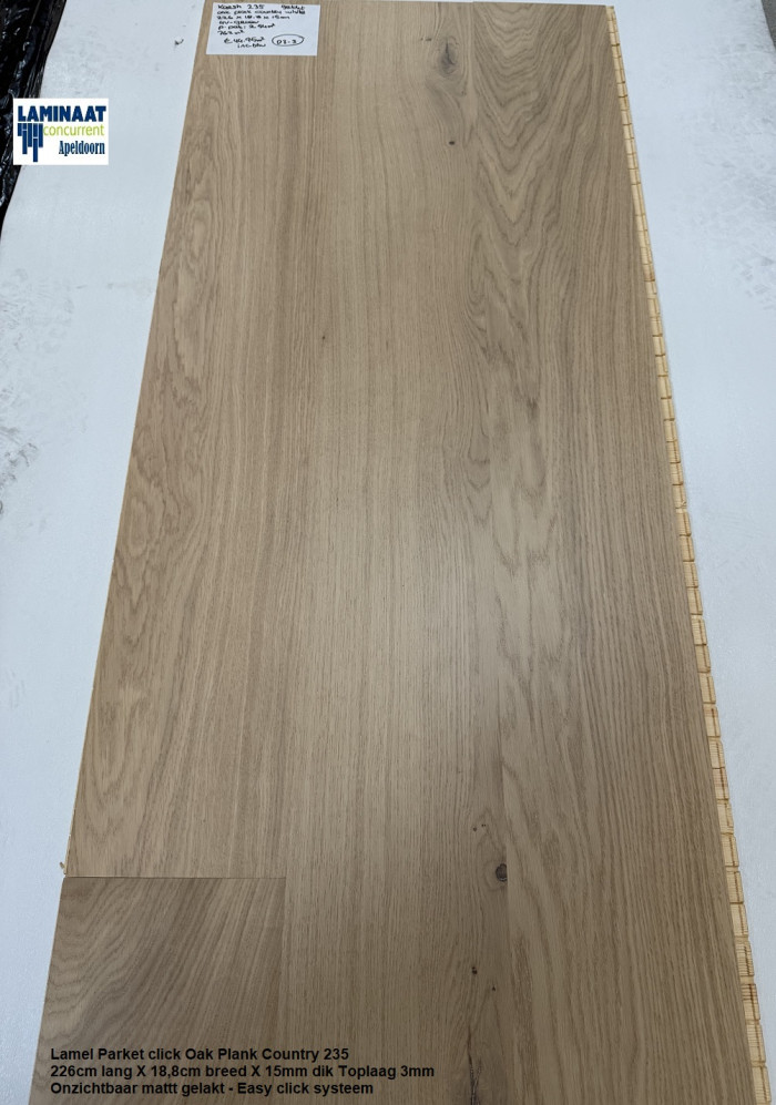 XL Lamel Parket click Oak Plank Country White 235 - Afbeelding 5