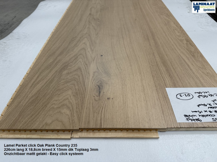 XL Lamel Parket click Oak Plank Country White 235 - Afbeelding 6