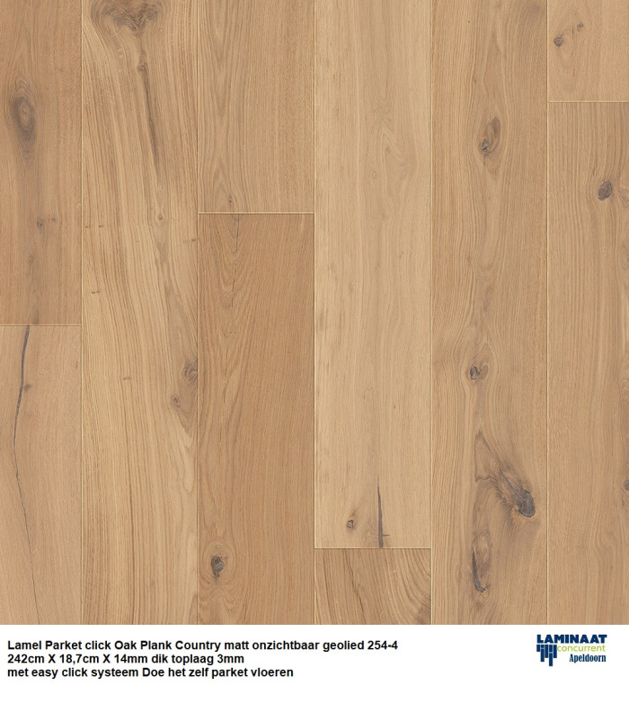 Lamel Parket click Angelwood Oak Plank Country 254-4 €39,95p/m2 - Afbeelding 2