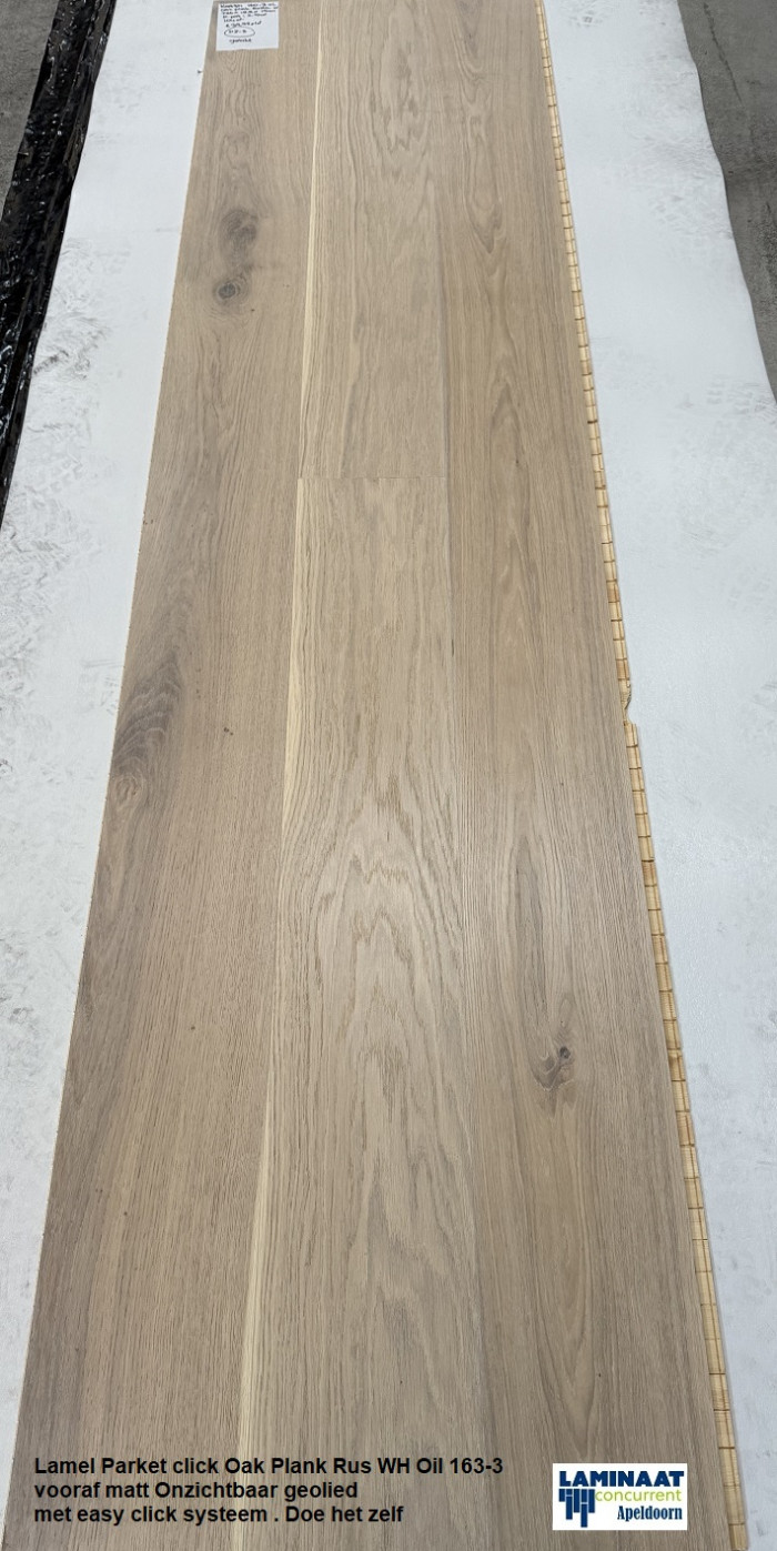 104m2  Lamel Parket click Oak Plank Rustic Oil 160-3 = €3842 - Afbeelding 2