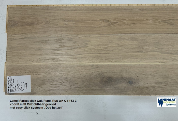 104m2  Lamel Parket click Oak Plank Rustic Oil 160-3 = €3842 - Afbeelding 3