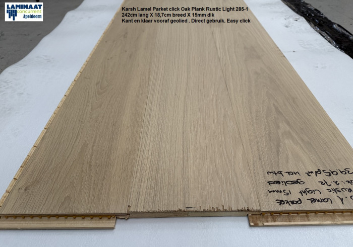 Lamel Parket click Oak Plank Rustic Light 285-1 - Afbeelding 4