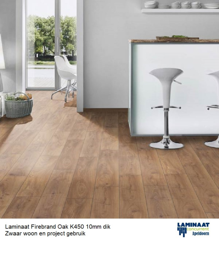 91,52m2 Laminaat Firebrand Oak Natuur 10mm dik 52pak : €1093 - Afbeelding 4