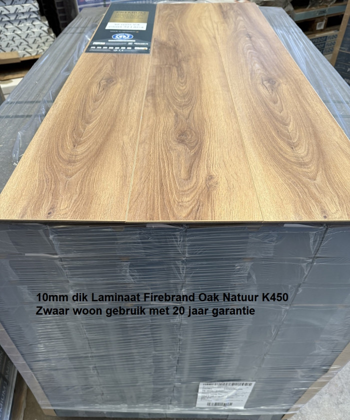 91,52m2 Laminaat Firebrand Oak Natuur 10mm dik 52pak : €1093 - Afbeelding 8