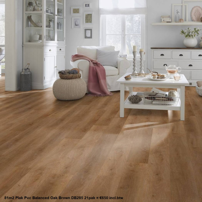 81m2 Pvc Plak Balanced Oak Brown 21pak = €650 
