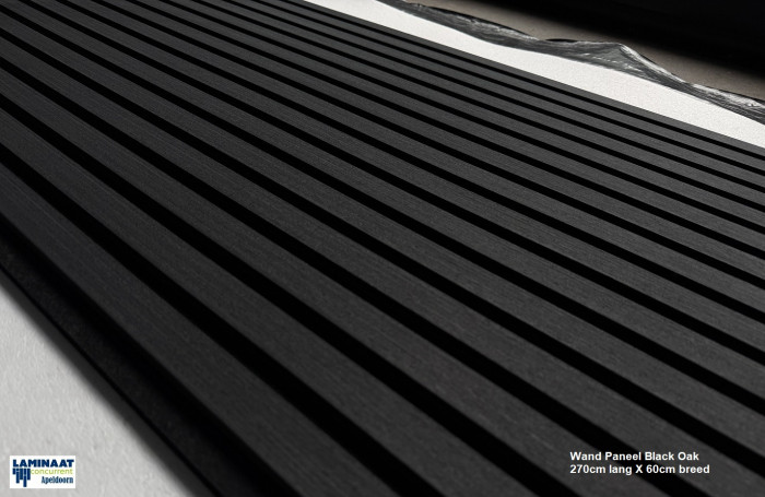 Akoestische wandpanelen Black Oak 270cm X 60cm €54,95per/panel - Afbeelding 3