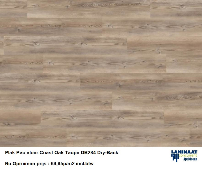 Pvc Plak Coast Pine Taupe DB284 Dry-Back €9,95m2