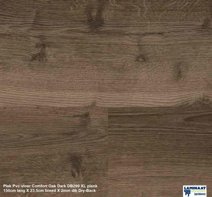 63,60m2 Plak Pvc Comfort Oak Dark met Pvc lijm = €632 incl.btw - Afbeelding 3