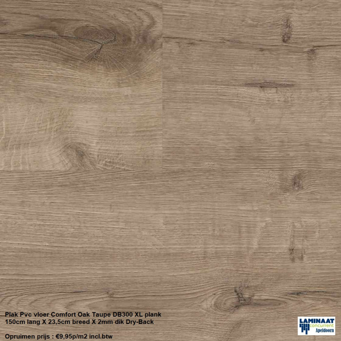 Pvc Plak XL Comfort Oak Taupe DB300 Dry-Back €9,95m2 - Afbeelding 2