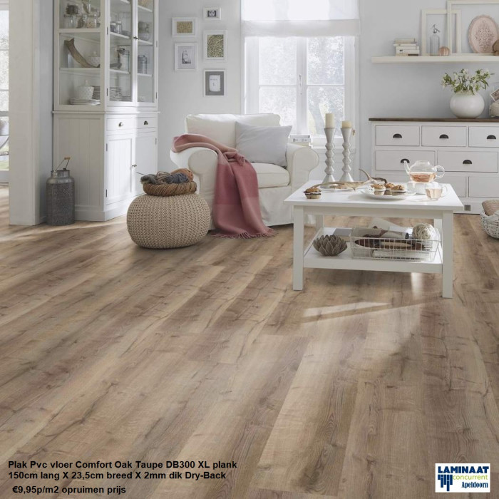 Pvc Plak XL Comfort Oak Taupe DB300 Dry-Back €9,95m2