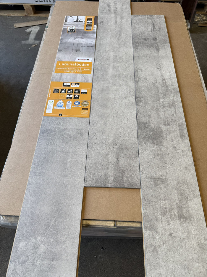 Tegel laminaat Beton Grijs 45380 Actie prijs : €7,95p/m2 - Afbeelding 6