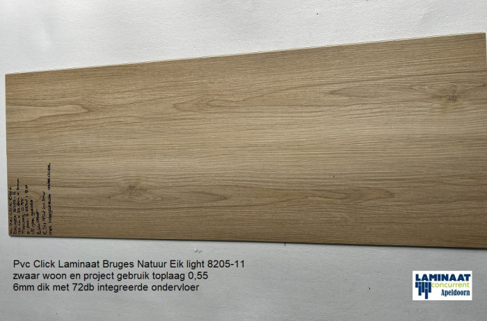 66m2 Pvc click Brugge 6mm dik met integreerde ondervloer = €1295 - Afbeelding 4